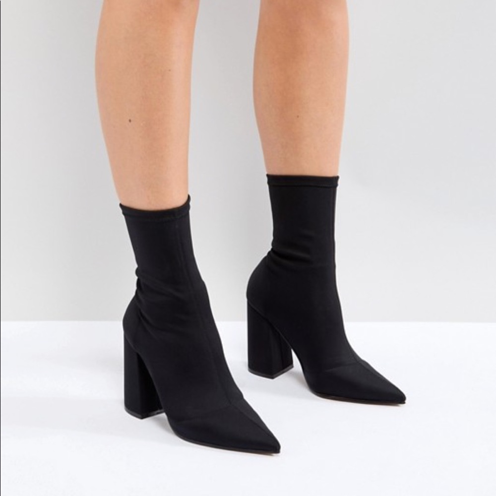 ASOS high heeled sock boots